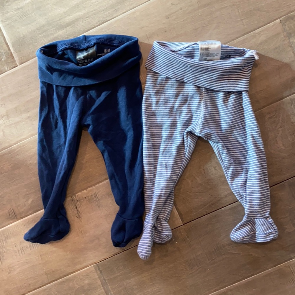 Two grow with me footed pants
